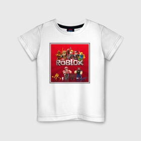 Детская футболка хлопок с принтом Roblox в Новосибирске, 100% хлопок | круглый вырез горловины, полуприлегающий силуэт, длина до линии бедер | roblox | studio | игра | игрок | игроман | купить | роблокс