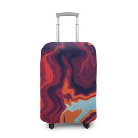 Чехол для чемодана 3D с принтом ABSTRACTION в Новосибирске, 86% полиэфир, 14% спандекс | двустороннее нанесение принта, прорези для ручек и колес | Тематика изображения на принте: абстрактный | абстракция | геометрический рисунок | геометрия | корея | краски | красная | красный | кружево | неон | оранжевая | оранжевый | рисунок | текстура | узор | цвет | цвета | черная | черный