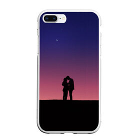 Чехол для iPhone 7Plus/8 Plus матовый с принтом Любовь на закате в Новосибирске, Силикон | Область печати: задняя сторона чехла, без боковых панелей | 