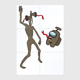 Магнитный плакат 2Х3 с принтом Siren Head & Impostor в Новосибирске, Полимерный материал с магнитным слоем | 6 деталей размером 9*9 см | among us | impostor | siren head | zombie | амонг ас | гигант | гуманоид | зверь | зомби | импостер | инопланетянин | мистика | мифический | монстр | нло | пришелец | самозванец | сиреноголовый | скелет | страшный