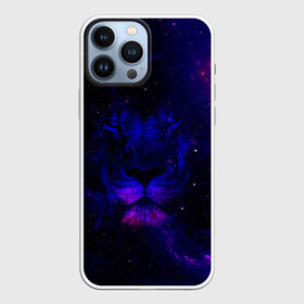 Чехол для iPhone 13 Pro Max с принтом ЗВЕЗДНЫЙ ЛЕВ в Новосибирске,  |  | animal | dark | king | lion | star | животные | звезды | звери | космос | лев | неон | силуэт | тьма | ультрафиолет | царь