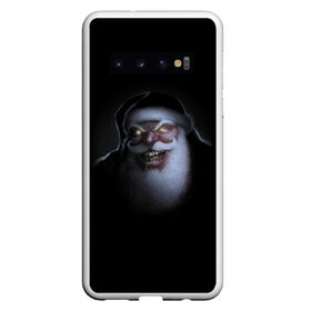 Чехол для Samsung Galaxy S10 с принтом Very bad Santa в Новосибирске, Силикон | Область печати: задняя сторона чехла, без боковых панелей | beard | jaw | moustache | new year | saliva | santa claus | teeth | борода | дед мороз | зубы | новый год | пасть | санта клаус | слюна | усы