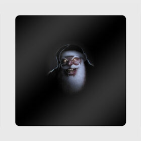 Магнит виниловый Квадрат с принтом Very bad Santa в Новосибирске, полимерный материал с магнитным слоем | размер 9*9 см, закругленные углы | beard | jaw | moustache | new year | saliva | santa claus | teeth | борода | дед мороз | зубы | новый год | пасть | санта клаус | слюна | усы