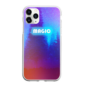 Чехол для iPhone 11 Pro Max матовый с принтом MAGIC в Новосибирске, Силикон |  | Тематика изображения на принте: звездное небо | зимний вечер | неоновая надпись | ночное небо | снег