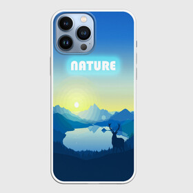 Чехол для iPhone 13 Pro Max с принтом NATURE в Новосибирске,  |  | Тематика изображения на принте: горы | закат | лес | ночное небо | озеро в лесу | олень в лесу | природа | солнце