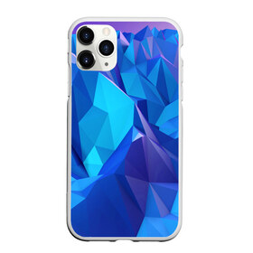 Чехол для iPhone 11 Pro Max матовый с принтом NEON CRYSTALLS в Новосибирске, Силикон |  | Тематика изображения на принте: алмазы | блеск | кристаллы | монотонный цвет | неоновый принт | переливание цветов | синий цвет