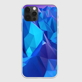 Чехол для iPhone 12 Pro Max с принтом NEON CRYSTALLS в Новосибирске, Силикон |  | Тематика изображения на принте: алмазы | блеск | кристаллы | монотонный цвет | неоновый принт | переливание цветов | синий цвет