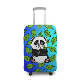 Чехол для чемодана 3D с принтом Панда в Новосибирске, 86% полиэфир, 14% спандекс | двустороннее нанесение принта, прорези для ручек и колес | baby | bear | kawaii | teddy | бамбук | ветки | животные | игрушка | каваи | китай | коала | листья | малыш | медведь | медвежата | медвежонок | мультяшный | панда | пандочка | плюшевый | подарок | природа | пушистый