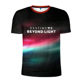 Мужская футболка 3D спортивная с принтом Destiny 2: Beyond Light в Новосибирске, 100% полиэстер с улучшенными характеристиками | приталенный силуэт, круглая горловина, широкие плечи, сужается к линии бедра | destiny | logo game | space | warlock | дестини | за гранью света | космические | логотипы игр | планеты | стазис | черный арсенал | шутер | экзо