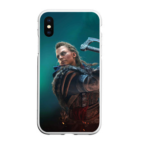 Чехол для iPhone XS Max матовый с принтом ASSASSINS CREED VALHALLA в Новосибирске, Силикон | Область печати: задняя сторона чехла, без боковых панелей | eivor | valhalla | vikings | ассасин крид вальгала | ассасин крид вальхалла | ассассин крид | вальгалла | вальхалла | викинг | викинги | северное сияние | эйвор