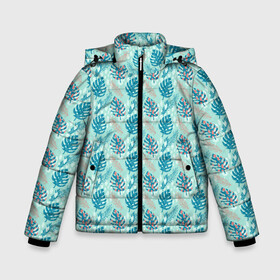 Зимняя куртка для мальчиков 3D с принтом Тропический паттерн монстера в Новосибирске, ткань верха — 100% полиэстер; подклад — 100% полиэстер, утеплитель — 100% полиэстер | длина ниже бедра, удлиненная спинка, воротник стойка и отстегивающийся капюшон. Есть боковые карманы с листочкой на кнопках, утяжки по низу изделия и внутренний карман на молнии. 

Предусмотрены светоотражающий принт на спинке, радужный светоотражающий элемент на пуллере молнии и на резинке для утяжки | абстракция | веточка | гавайи | джунгли | лето | листья | монстера | орнамент | пальма | паттерн | пятна | тропики | тропический | узор