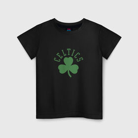 Детская футболка хлопок с принтом Boston Celtics в Новосибирске, 100% хлопок | круглый вырез горловины, полуприлегающий силуэт, длина до линии бедер | boston | boston celtics | celtics | nba | баскетбол | бостон | бостон селтикс | нба | селтикс