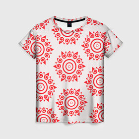 Женская футболка 3D с принтом Цишань Вэнь в Новосибирске, 100% полиэфир ( синтетическое хлопкоподобное полотно) | прямой крой, круглый вырез горловины, длина до линии бедер | вэнь жохань | вэнь нин | магистр дьявольского культа | солнце | узор | цишань вэнь