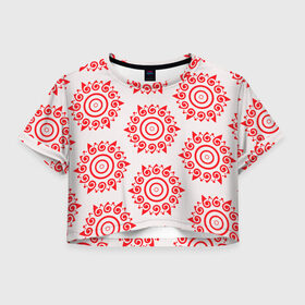 Женская футболка Crop-top 3D с принтом Цишань Вэнь в Новосибирске, 100% полиэстер | круглая горловина, длина футболки до линии талии, рукава с отворотами | Тематика изображения на принте: вэнь жохань | вэнь нин | магистр дьявольского культа | солнце | узор | цишань вэнь