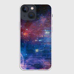 Чехол для iPhone 13 mini с принтом Glitch space в Новосибирске,  |  | abstraction | art | glitch | space | абстракция | арт | глитч | звезды | космос | туманность