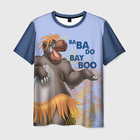 Мужская футболка 3D+ с принтом Baloo в Новосибирске, 100% микрофибра | круглый вырез горловины, длина до линии бедер | akela | bagheera | baloo | disney | jungle book | kaa | mowgli | raksha | shere khan | vdgerir | акела | багира | балу | дисней | каа | маугли | шерхан