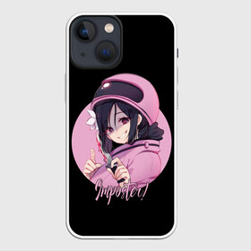 Чехол для iPhone 13 mini с принтом Among Us в Новосибирске,  |  | among | among us | anime | crewmate | game | girl | girls | impistor | space | us | vote | аниме | выживший | девушка | игра | космос | невиновный | предатель | самозванец