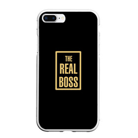 Чехол для iPhone 7Plus/8 Plus матовый с принтом The Real Boss в Новосибирске, Силикон | Область печати: задняя сторона чехла, без боковых панелей | 