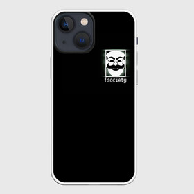 Чехол для iPhone 13 mini с принтом MP.ROBOT в Новосибирске,  |  | Тематика изображения на принте: mr.robot | мистер робот | сериал | элиот