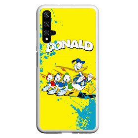 Чехол для Honor 20 с принтом Donald duck(Рыбалка) в Новосибирске, Силикон | Область печати: задняя сторона чехла, без боковых панелей | donald duck | walt disney | герой | мультфильмов | рыбалка | селезень | студии