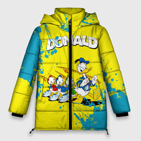 Женская зимняя куртка Oversize с принтом Donald duck(Рыбалка) в Новосибирске, верх — 100% полиэстер; подкладка — 100% полиэстер; утеплитель — 100% полиэстер | длина ниже бедра, силуэт Оверсайз. Есть воротник-стойка, отстегивающийся капюшон и ветрозащитная планка. 

Боковые карманы с листочкой на кнопках и внутренний карман на молнии | donald duck | walt disney | герой | мультфильмов | рыбалка | селезень | студии