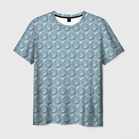 Мужская футболка 3D с принтом Пупырки в Новосибирске, 100% полиэфир | прямой крой, круглый вырез горловины, длина до линии бедер | капли | круг | мода | пупырка | стиль | текстура | узор