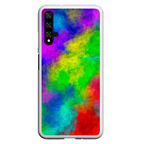 Чехол для Honor 20 с принтом Multicolored в Новосибирске, Силикон | Область печати: задняя сторона чехла, без боковых панелей | Тематика изображения на принте: abstract | colorful | holi | neon | pattern | rainbow | texture | абстракция | граффити | дым | искусство | кислота | кислотный | краска | красочный | микс | неоновый | облака | радуга | радужный | текстура | туман | узор | холи