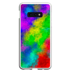 Чехол для Samsung S10E с принтом Multicolored в Новосибирске, Силикон | Область печати: задняя сторона чехла, без боковых панелей | Тематика изображения на принте: abstract | colorful | holi | neon | pattern | rainbow | texture | абстракция | граффити | дым | искусство | кислота | кислотный | краска | красочный | микс | неоновый | облака | радуга | радужный | текстура | туман | узор | холи