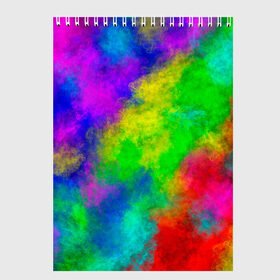 Скетчбук с принтом Multicolored в Новосибирске, 100% бумага
 | 48 листов, плотность листов — 100 г/м2, плотность картонной обложки — 250 г/м2. Листы скреплены сверху удобной пружинной спиралью | Тематика изображения на принте: abstract | colorful | holi | neon | pattern | rainbow | texture | абстракция | граффити | дым | искусство | кислота | кислотный | краска | красочный | микс | неоновый | облака | радуга | радужный | текстура | туман | узор | холи
