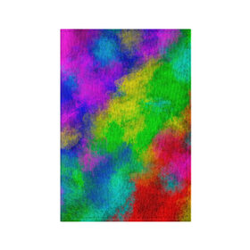 Обложка для паспорта матовая кожа с принтом Multicolored в Новосибирске, натуральная матовая кожа | размер 19,3 х 13,7 см; прозрачные пластиковые крепления | Тематика изображения на принте: abstract | colorful | holi | neon | pattern | rainbow | texture | абстракция | граффити | дым | искусство | кислота | кислотный | краска | красочный | микс | неоновый | облака | радуга | радужный | текстура | туман | узор | холи