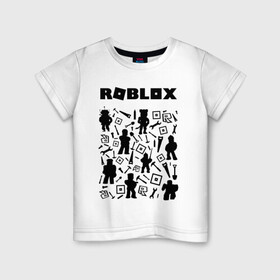 Детская футболка хлопок с принтом ROBLOX в Новосибирске, 100% хлопок | круглый вырез горловины, полуприлегающий силуэт, длина до линии бедер | piggy | roblox | roblox games | roblox piggy | игра роблокс | пигги. | роблокс | роблокс пигги | робукс