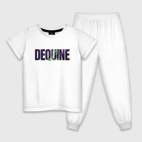 Детская пижама хлопок с принтом Dequine в Новосибирске, 100% хлопок |  брюки и футболка прямого кроя, без карманов, на брюках мягкая резинка на поясе и по низу штанин
 | 