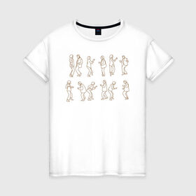 Женская футболка хлопок с принтом Роковой танец в Новосибирске, 100% хлопок | прямой крой, круглый вырез горловины, длина до линии бедер, слегка спущенное плечо | 