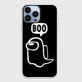 Чехол для iPhone 13 Pro Max с принтом BOO (Among Us) в Новосибирске,  |  | among | among us | boo | crewmate | game | ghost | impistor | space | us | vote | бу | буу | выживший | игра | космос | невиновный | предатель | приведение | призрак | самозванец