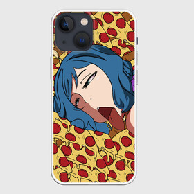 Чехол для iPhone 13 mini с принтом АХЕГАО ПИЦЦА в Новосибирске,  |  | ahegao | anime | pizza | аниме | ахегао | пицца