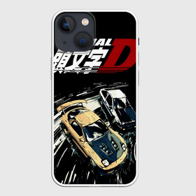 Чехол для iPhone 13 mini с принтом Initial D две машины в Новосибирске,  |  | anime | deja vu | initial | initial d | manga | street | z | аниме | гонки | инециал ди | инициал д | инициал ди | манга | машины | такуми фудзивара | уличные