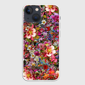 Чехол для iPhone 13 mini с принтом Цветочки в Новосибирске,  |  | ромашки | футболка в цветочек | футболка с цветочками | цветочки | цветы