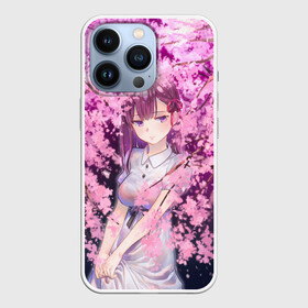 Чехол для iPhone 13 Pro с принтом SAKURA в Новосибирске,  |  | Тематика изображения на принте: anime | girl | love | весна | девочка | девушка | дерево | любовь | милашка | милая | сакура | цветы