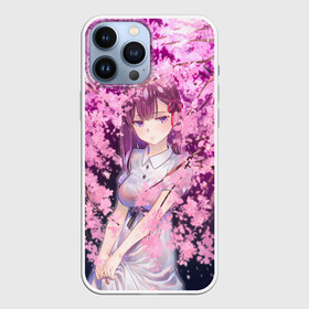 Чехол для iPhone 13 Pro Max с принтом SAKURA в Новосибирске,  |  | Тематика изображения на принте: anime | girl | love | весна | девочка | девушка | дерево | любовь | милашка | милая | сакура | цветы