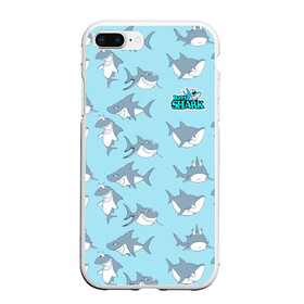 Чехол для iPhone 7Plus/8 Plus матовый с принтом Baby Shark в Новосибирске, Силикон | Область печати: задняя сторона чехла, без боковых панелей | baby shark | акул | детская | песенка | семью | танцевальный | флешмоб