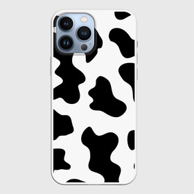 Чехол для iPhone 13 Pro Max с принтом Му му в Новосибирске,  |  | абстракция | бык | кожа коровы | корова | му му | пятна | черно белое | черно белые пятна