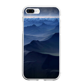 Чехол для iPhone 7Plus/8 Plus матовый с принтом Горный массив в Новосибирске, Силикон | Область печати: задняя сторона чехла, без боковых панелей | горный массив | горный хребет | горы | массив | природа | скалы | скальный массив | туман