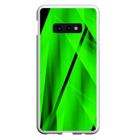 Чехол для Samsung S10E с принтом Зеленый неон в Новосибирске, Силикон | Область печати: задняя сторона чехла, без боковых панелей | зелегь | зеленая абстракция | зеленка | зеленые линии | зеленые полосы | зеленый | зеленый неон | неон