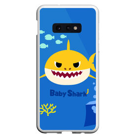 Чехол для Samsung S10E с принтом Baby shark в Новосибирске, Силикон | Область печати: задняя сторона чехла, без боковых панелей | 