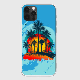 Чехол для iPhone 12 Pro Max с принтом Море Пальмы Песок в Новосибирске, Силикон |  | море | морские приключениясолнце | небо | отдых | пальмы | песок