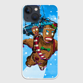 Чехол для iPhone 13 mini с принтом Пряничный человек в Новосибирске,  |  | 2020 | 2021 | christmas | cookie | dabb | epic games | fortnite | gingerbread man | new year | santa clause | skin | year | год | даб | дэб | игры | новогодний | новый год | печенье | пряник | пряничный человечек | рождество | санта клаус | скин | фортнай