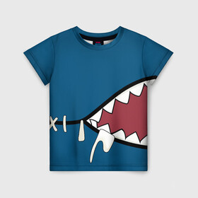 Детская футболка 3D с принтом Акула gawr gura в Новосибирске, 100% гипоаллергенный полиэфир | прямой крой, круглый вырез горловины, длина до линии бедер, чуть спущенное плечо, ткань немного тянется | baby shark | gawr gura | акула | акуленок | акулы | с акулами | с акулой | челюсти