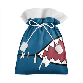 Подарочный 3D мешок с принтом Акула gawr gura в Новосибирске, 100% полиэстер | Размер: 29*39 см | Тематика изображения на принте: baby shark | gawr gura | акула | акуленок | акулы | с акулами | с акулой | челюсти