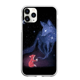 Чехол для iPhone 11 Pro матовый с принтом Лиса и ее дух в Новосибирске, Силикон |  | Тематика изображения на принте: fox | moon | stars | дух | звезды | лес | леса | лиса | лиса и лес | лисичка | лисичка в лесу | лисички в космосе | лисы | луна | небо | ночное небо | с лисами | темнота