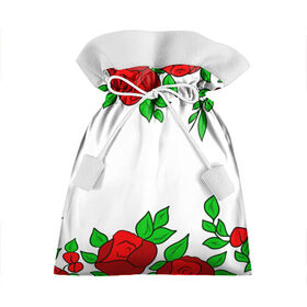 Подарочный 3D мешок с принтом Scarlet Roses в Новосибирске, 100% полиэстер | Размер: 29*39 см | fashion flowers | fashion girl | love | букет | бутоны | жена | красные цветы | лепестки | летние | лето | листья | лучшая | люблю | мама | подарок | природа | растения | розочка | розы | сюрприз | узор | цветок | цветочки